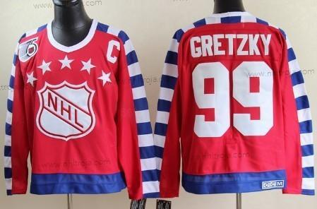 Herrar NHL 1992 All-Star #99 Wayne Gretzky Röd 75Th Retro CCM Tröjor