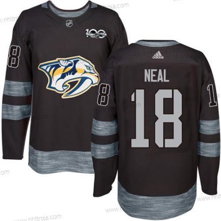 Herrar Nashville Predators #18 James Neal Svart 1917-2017 100th Jubileum Stitched NHL Tröjor