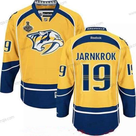 Herrar Nashville Predators #19 Calle Jarnkrok Gul 2017 Stanley Cup Finals Patch Stitched NHL Reebok Hockey Tröjor