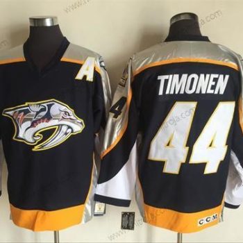 Herrar Nashville Predators #44Kimmo Timonen Marin Blå 1998-99 Stitched NHL CCM Vintage Hockey Tröjor