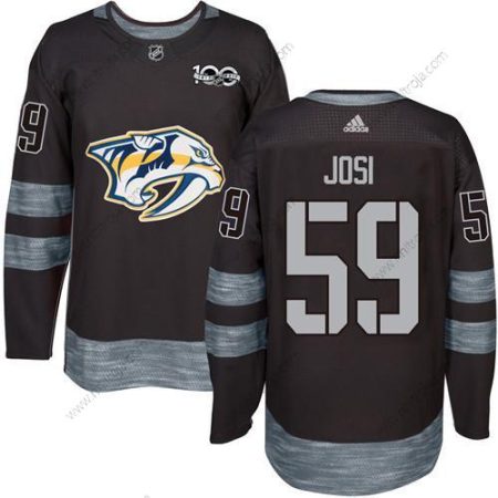 Herrar Nashville Predators #59 Roman Josi Svart 1917-2017 100th Jubileum Stitched NHL Tröjor