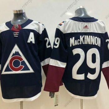 Herrar New Ad Colorado Avalanche #29 Nathan Mackinnon Hockey Dark Blå Tröjor