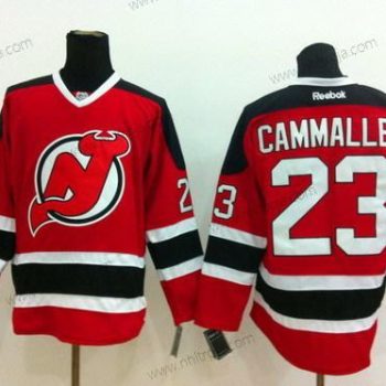 Herrar New Jersey Devils #23 Michael Cammalleri Röd With Svart Tröjor