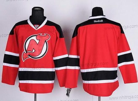 Herrar New Jersey Devils Blank Röd With Svart Tröjor