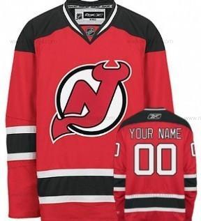 Herrar New Jersey Devils Skräddarsydda Röd With Svart Tröjor