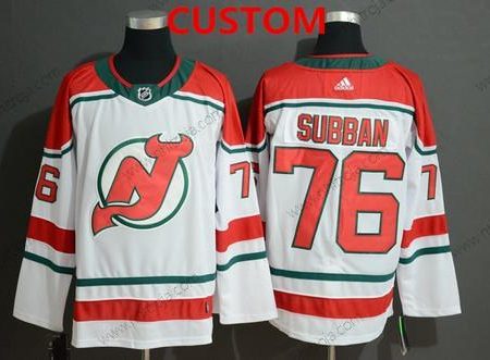 Herrar New Jersey Devils Skräddarsydda Vit Tröjor