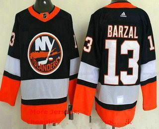 Herrar New York Islanders #13 Mathew Barzal Marin 2021 Omvänd Retro Autentisk Tröjor