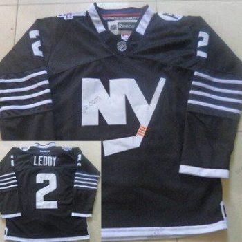 Herrar New York Islanders #2 Nick Leddy 2015 Reebok Svart Premier Alternativ Tröjor