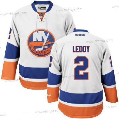 Herrar New York Islanders #2 Nick Leddy Vit Hockey Stitched NHL Borta Tröjor