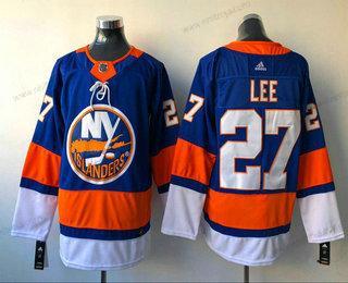 Herrar New York Islanders #27 Anders Lee Blå 2017-2018 Hockey Stitched NHL Hemma Tröjor