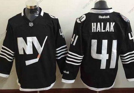 Herrar New York Islanders #41 Jaroslav Halak 2015 Reebok Svart Premier Alternativ Tröjor