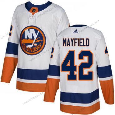 Herrar New York Islanders #42 Scott Mayfield Reebok Vit Autentisk NHL Borta Tröjor