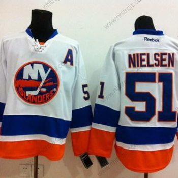 Herrar New York Islanders #51 Frans Nielsen Vit Tröjor