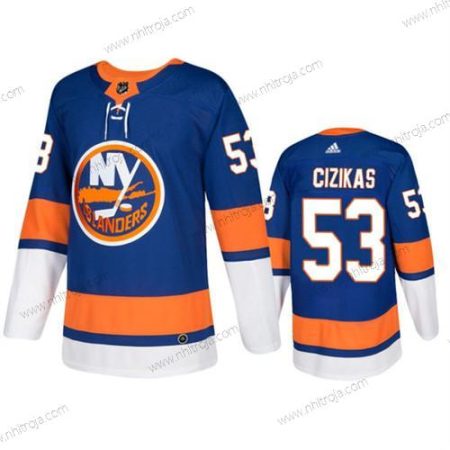 Herrar New York Islanders #53 Casey Cizikas Royal Blå Orange Vit Stitched Tröjor