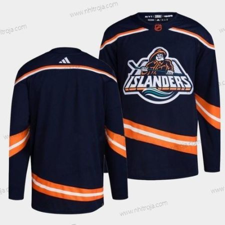 Herrar New York Islanders Blank 2022 Marin Omvänd Retro 2.0 Stitched Tröjor