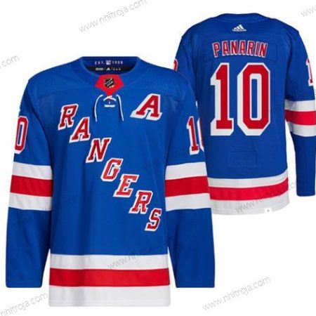 Herrar New York Rangers #10 Artemi Panari Blå Stitched Tröjor