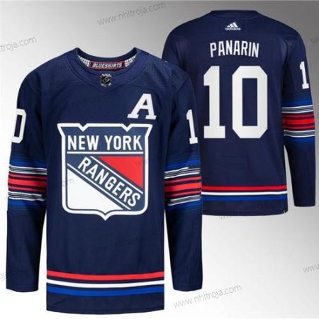 Herrar New York Rangers #10 Artemi Panarin Marin Stitched Tröjor