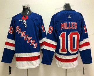 Herrar New York Rangers #10 J. T. Miller Royal Blå 2017-2018 Hockey Stitched NHL Hemma Tröjor