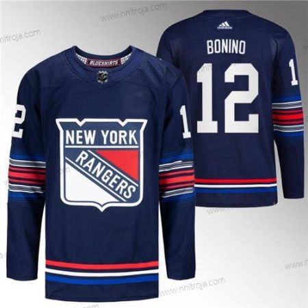 Herrar New York Rangers #12 Nick Bonino Marin Stitched Tröjor