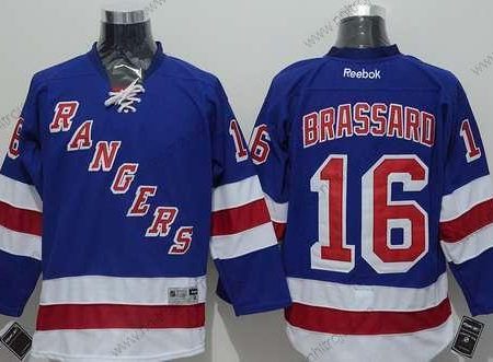 Herrar New York Rangers #16 Derick Brassard Blå Tröjor