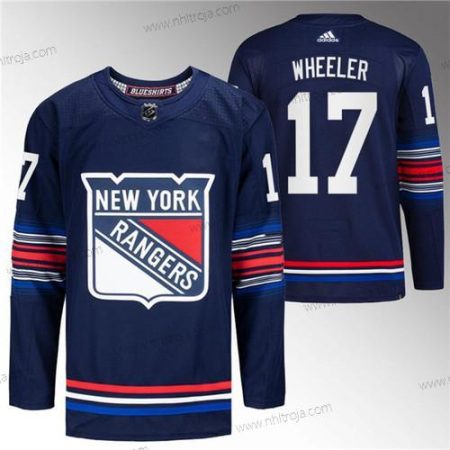 Herrar New York Rangers #17 Blake Wheeler Marin Stitched Tröjor