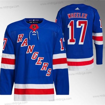 Herrar New York Rangers #17 Blake Wheeler Royal Blå Stitched Tröjor