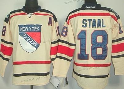 Herrar New York Rangers #18 Marc Staal 2012 Vinter Klassisk Grädde Tröjor