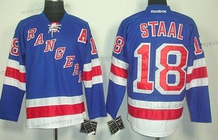 Herrar New York Rangers #18 Marc Staal Blå Tröjor