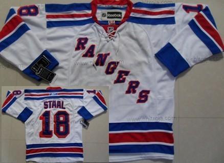 Herrar New York Rangers #18 Marc Staal Vit Tröjor