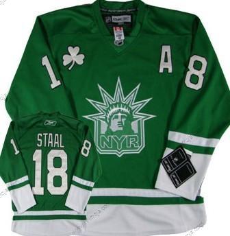 Herrar New York Rangers #18 Staal St. Patrick’S Day Grön Tröjor