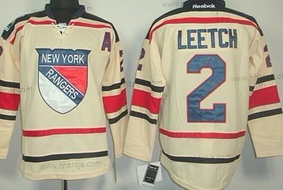 Herrar New York Rangers #2 Brian Leetch 2012 Vinter Klassisk Grädde Tröjor