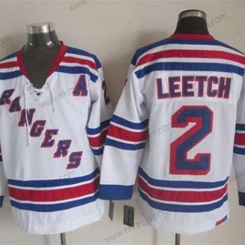 Herrar New York Rangers #2 Brian Leetch Vit CCM Vintage Tröjor