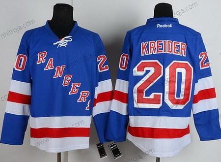 Herrar New York Rangers #20 Chris Kreider Blå Tröjor