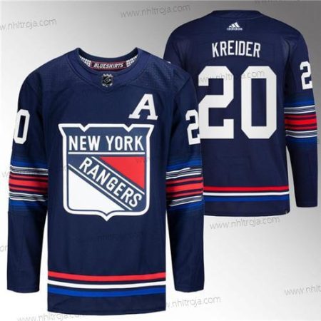 Herrar New York Rangers #20 Chris Kreider Marin Stitched Tröjor