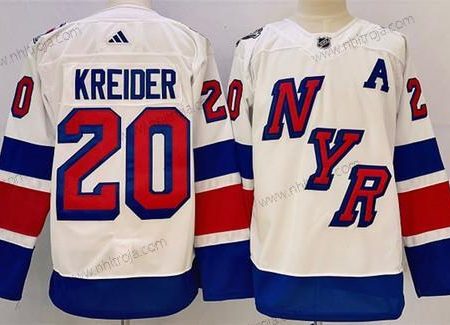 Herrar New York Rangers #20 Chris Kreider Vit 2023-2024 Stadium Series Stitched Tröjor