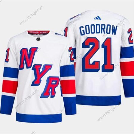 Herrar New York Rangers #21 Barclay Goodrow Vit 2024 Stadium Series Stitched Tröjor