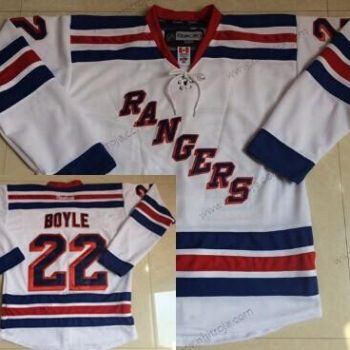 Herrar New York Rangers #22 Dan Boyle Vit Tröjor