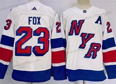 Herrar New York Rangers #23 Adam Fox Vit 2024 Stadium Series Stitched Tröjor