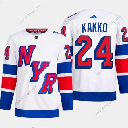 Herrar New York Rangers #24 Kaapo Kakko Vit 2024 Stadium Series Stitched Tröjor