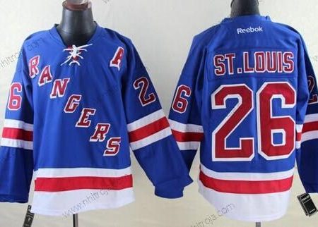 Herrar New York Rangers #26 Martin St. Louis Blå Tröjor