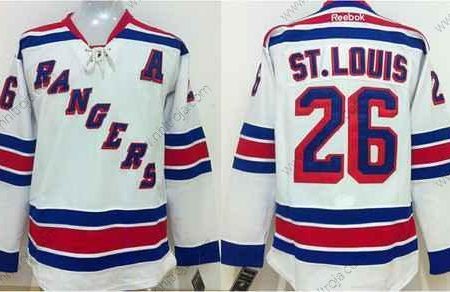 Herrar New York Rangers #26 Martin St. Louis Vit Tröjor