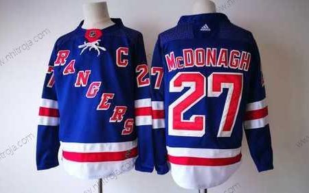 Herrar New York Rangers #27 Ryan Mcdonagh Royal Blå 2017-2018 Hockey Stitched NHL Hemma Tröjor