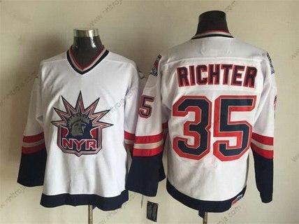 Herrar New York Rangers #35 Mike Richter 1996-97 Vit CCM Vintage Tröjor