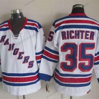 Herrar New York Rangers #35 Mike Richter Vit CCM Vintage Tröjor