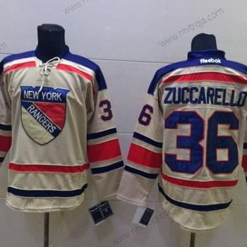 Herrar New York Rangers #36 Mats Zuccarello 2012 Vinter Klassisk Grädde Tröjor