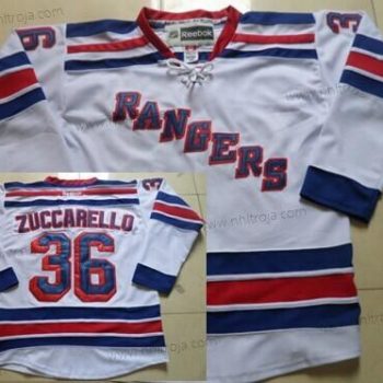 Herrar New York Rangers #36 Mats Zuccarello Vit Tröjor