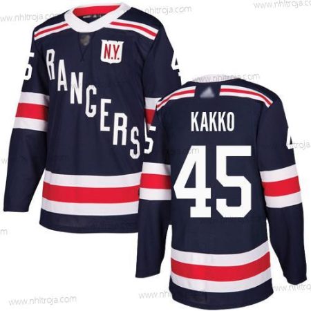 Herrar New York Rangers #45 Kaapo Kakko Marin Blå Autentisk 2018 Vinter Klassisk Stitched Hockey Tröjor