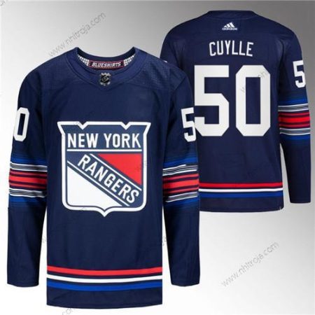 Herrar New York Rangers #50 Will Cuylle Marin Stitched Tröjor