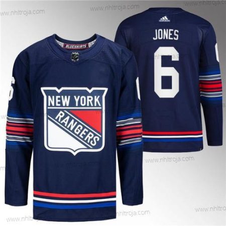 Herrar New York Rangers #6 Zac Jones Marin Stitched Tröjor