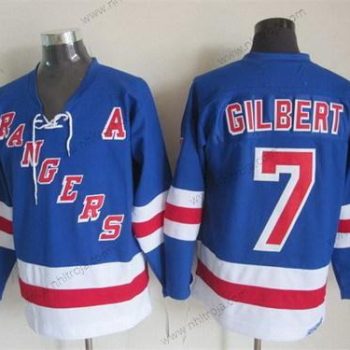 Herrar New York Rangers #7 Rod Gilbert Blå Retro CCM Tröjor